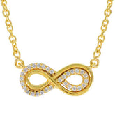 Andrea Featherlight Pendant Necklace with Infinity Design White CZ White White