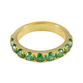 Bruna Eternity Green multiple Band Emerald CZ Green