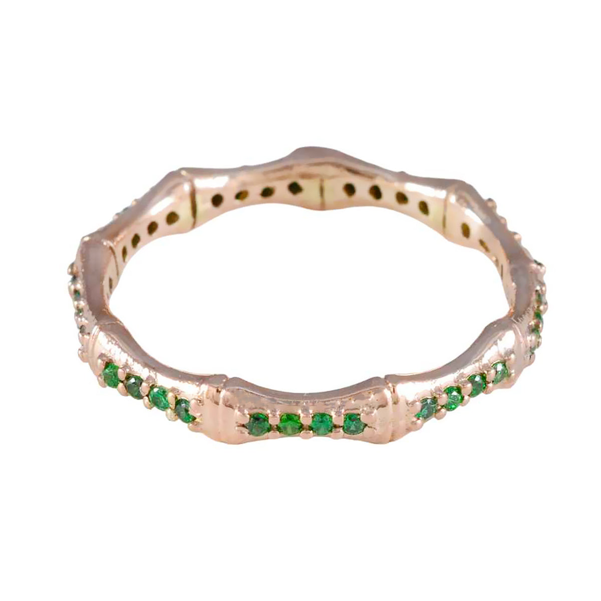 Nayara Eternity Green multiple Band Emerald CZ Green