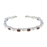 Emilia Minimal Red Tennis Bracelet for Everyday Glam Garnet Red