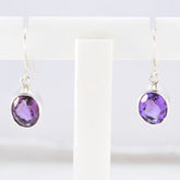 Claire Purple Dangle Earrings for Everyday Glam Amethyst Purple Dangle