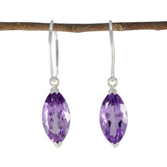 Mei Purple Gemstone Dangle Earrings for Everyday Glam