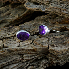 Ha-eun Purple Solitaire Stud Earrings for Every Occasion