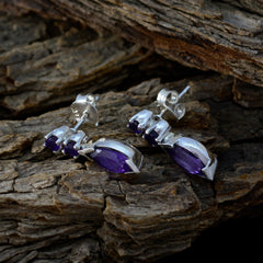 Lorena Purple Stud Earrings for Everyday Glam