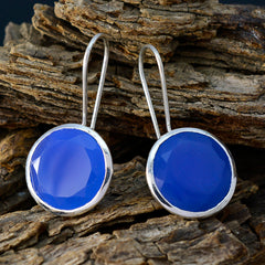 Natalia Blue Solitaire Dangle Earrings for Everyday Glam