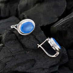 Ying Blue Solitaire Stud Earrings for Everyday Glam