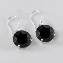 Stella Black Solitaire Dangle Earrings for Glam Style