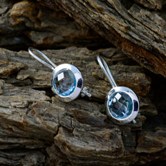Clara Blue Solitaire Dangle Earrings for Every Occasion