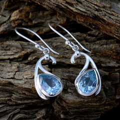 Teresa Blue Solitaire Dangle Earrings for Chic Style