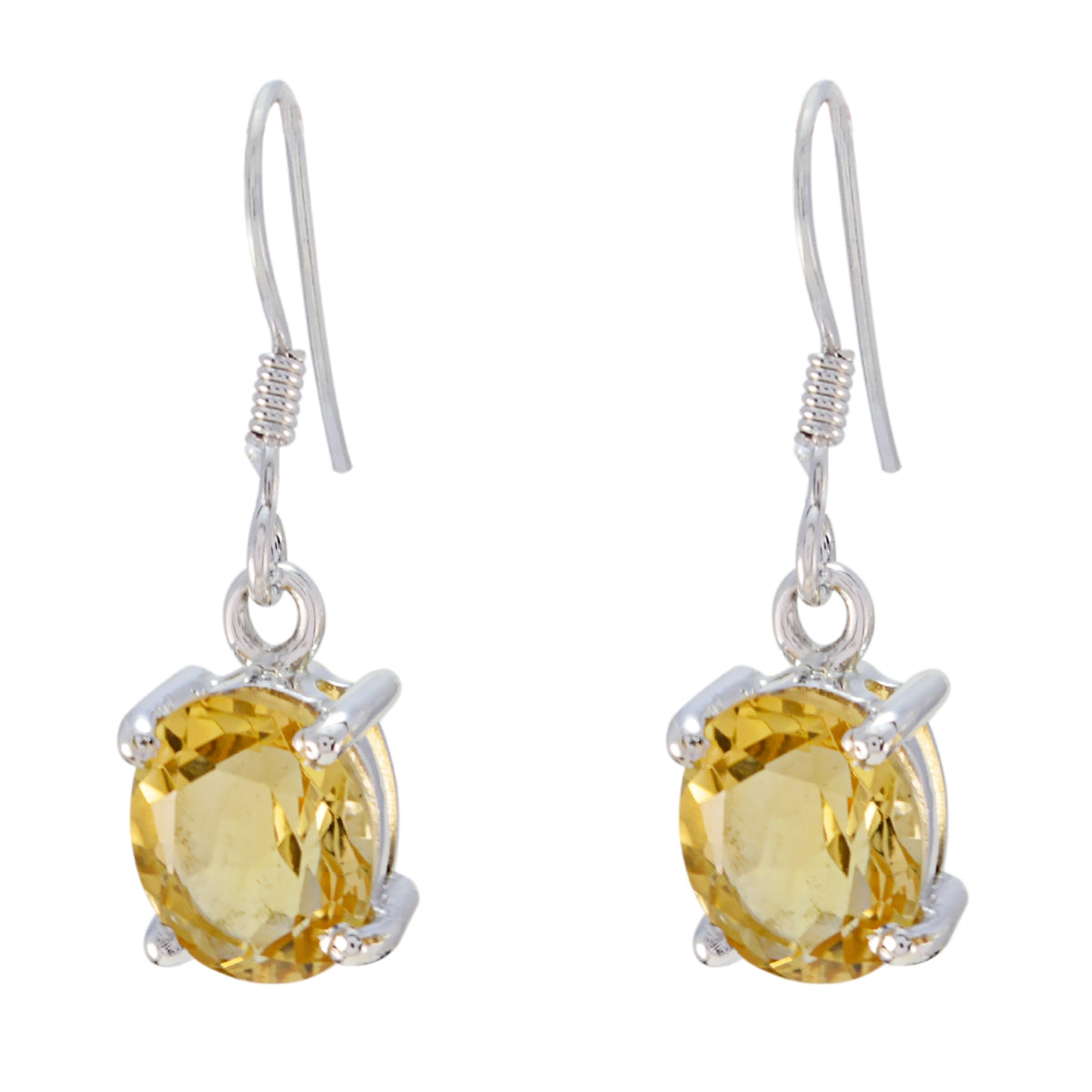 Eva Yellow Gemstone Dangle Earrings for Fashion Lovers Citrine Yellow Dangle