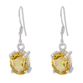Eva Yellow Gemstone Dangle Earrings for Fashion Lovers Citrine Yellow Dangle