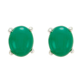 Bruna Green Solitaire Stud Earrings for Every Occasion Green Onyx Green Stud