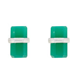 Lorena Green Solitaire Stud Earrings for Every Occasion Green Onyx Green Stud