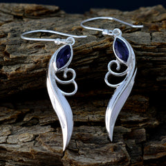 Charlotte Blue Solitaire Dangle Earrings for Glam Looks