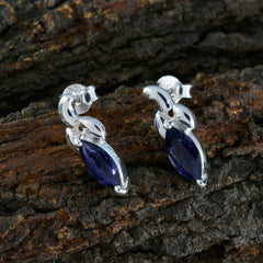 Rosa Blue Solitaire Stud Earrings for Any Occasion