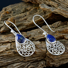 Laura Blue Solitaire Dangle Earrings for Everyday Elegance