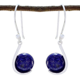 Lorena Blue Solitaire Dangle Earrings for Everyday Glam Lapis Lazuli Blue Dangle