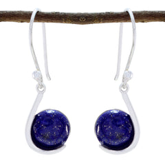 Lorena Blue Solitaire Dangle Earrings for Everyday Glam Lapis Lazuli Blue Dangle