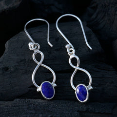 Pilar Blue Solitaire Dangle Earrings for Everyday Glam