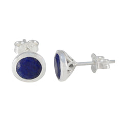 Yasmin Blue Solitaire Stud Earrings for Everyday Glam