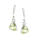Emi Yellow Solitaire Dangle Earrings for Everyday Glam Lemon Quartz Yellow Dangle