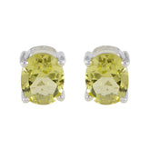 Ines Yellow Solitaire Stud Earrings for Everyday Glam Lemon Quartz Yellow Stud