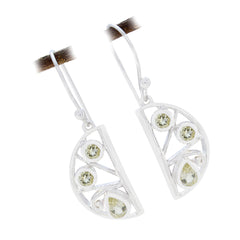 Aurora Yellow Dangle Earrings with Gemstone Accents