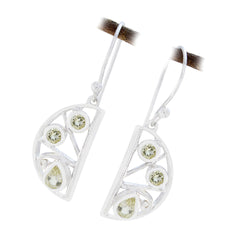 Aurora Yellow Dangle Earrings with Gemstone Accents