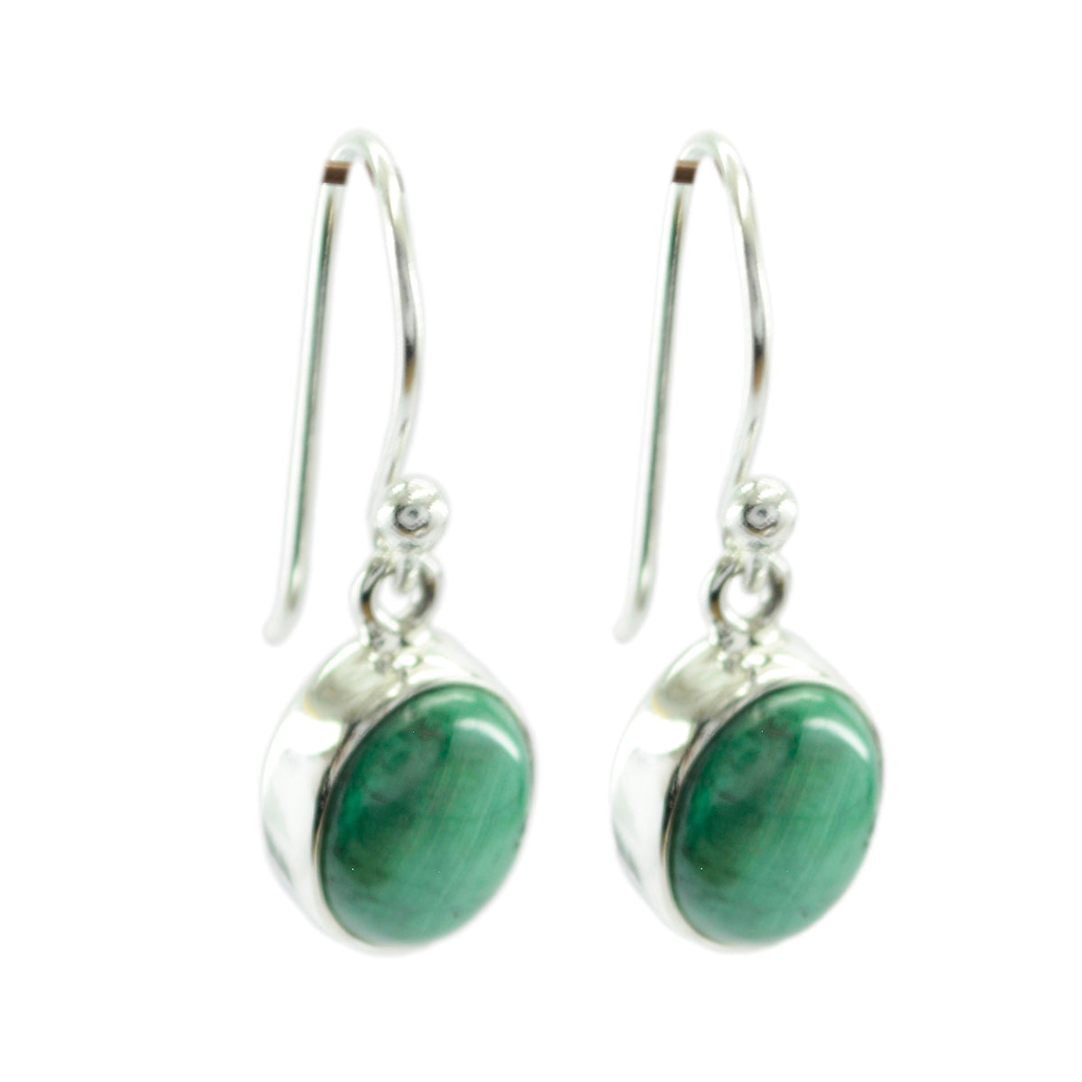 Leah Green Gemstone Dangle Earrings for Everyday Wear Malachite Green Dangle