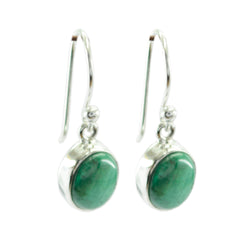 Leah Green Gemstone Dangle Earrings for Everyday Wear Malachite Green Dangle
