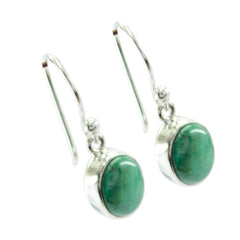 Leah Green Gemstone Dangle Earrings for Everyday Wear