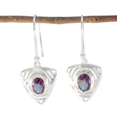 Sophia Multicolor Solitaire Dangle Earrings for Any Occasion Mystic Quartz multicolor Dangle