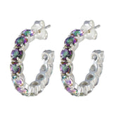 Isadora Multicolor Stud Earrings for Everyday Glam Mystic Quartz multicolor Stud