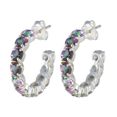 Isadora Multicolor Stud Earrings for Everyday Glam Mystic Quartz multicolor Stud