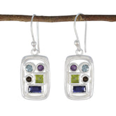 Daniela Multicolor Dangle Earrings with Gemstones Multi multicolor Dangle