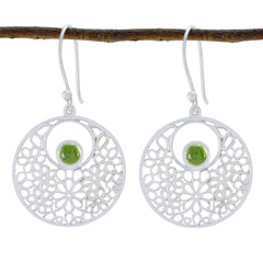 Joaquina Green Solitaire Dangle Earrings for Glam Style Peridot Green Dangle