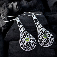 Eleanor Green Solitaire Dangle Earrings for Glam Style