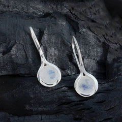 Katarina White Solitaire Dangle Earrings for Glam Style