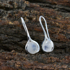 Katarina White Solitaire Dangle Earrings for Glam Style