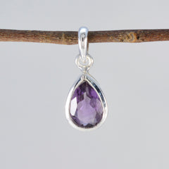 Clara Purple Gemstone Pendant in Silver Setting