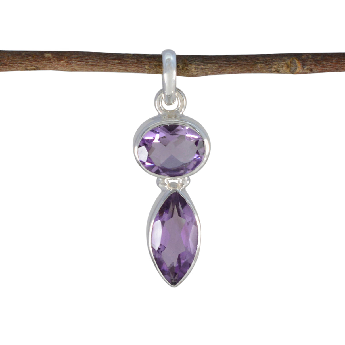 Ellie Purple Gemstone Pendant for Everyday Glam Amethyst Purple Purple