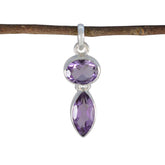 Ellie Purple Gemstone Pendant for Everyday Glam Amethyst Purple Purple
