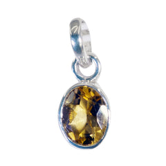 Julieta Yellow Gemstone Pendant - Elegant Silver Design Citrine Yellow Yellow