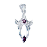 Laura Red Fairytale Pendant - Elegant Silver Design Garnet Red Red