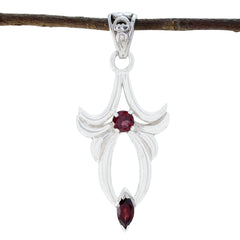 Laura Red Fairytale Pendant - Elegant Silver Design