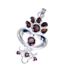 Lucy Red Gemstone Pendant – Elegant Heart Design