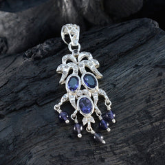 Yasmin Blue Pendant Necklace - Stunning Gemstone Design