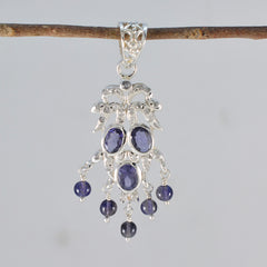 Yasmin Blue Pendant Necklace - Stunning Gemstone Design