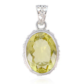 Addison Yellow Gemstone Pendant for Everyday Elegance Lemon Quartz Yellow Yellow