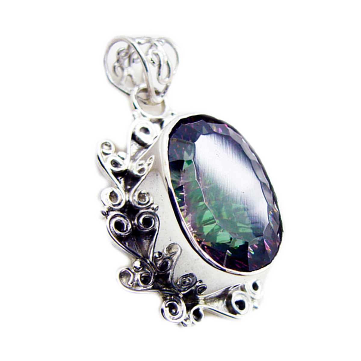 Florencia Multicolor Statement Pendant for Everyday Glam Mystic Quartz multicolor Multicolor